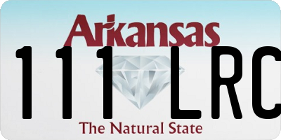 AR license plate 111LRC
