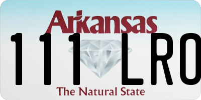 AR license plate 111LRO