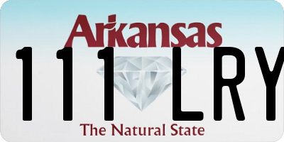 AR license plate 111LRY