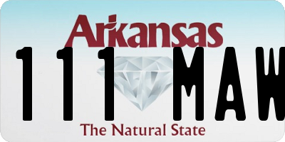 AR license plate 111MAW