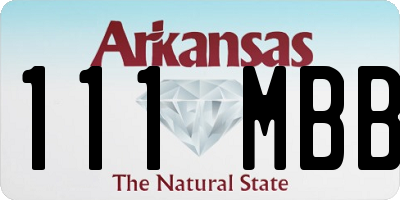 AR license plate 111MBB