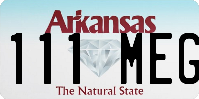 AR license plate 111MEG