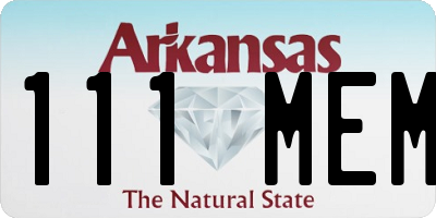AR license plate 111MEM