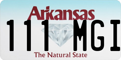 AR license plate 111MGI