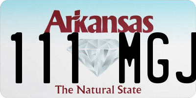AR license plate 111MGJ