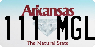 AR license plate 111MGL