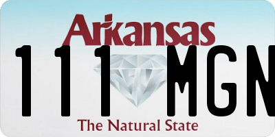 AR license plate 111MGN