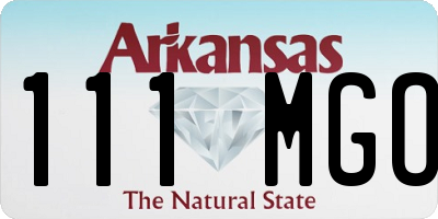 AR license plate 111MGO