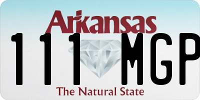 AR license plate 111MGP
