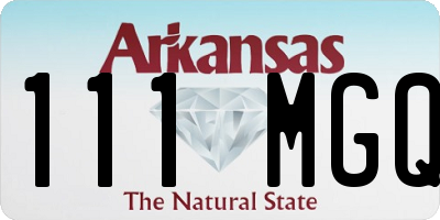 AR license plate 111MGQ