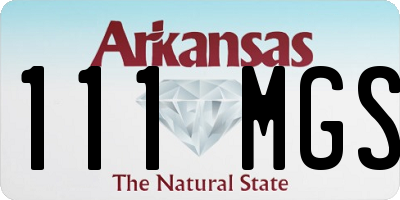 AR license plate 111MGS
