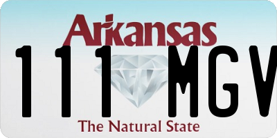 AR license plate 111MGV