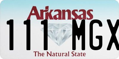 AR license plate 111MGX