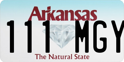 AR license plate 111MGY
