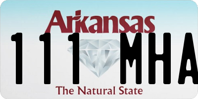 AR license plate 111MHA