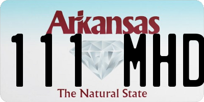 AR license plate 111MHD