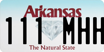 AR license plate 111MHH