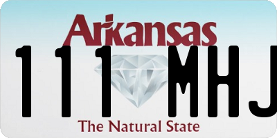 AR license plate 111MHJ
