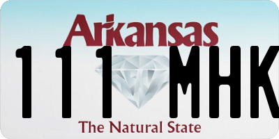 AR license plate 111MHK