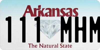 AR license plate 111MHM
