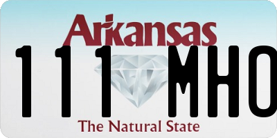 AR license plate 111MHO
