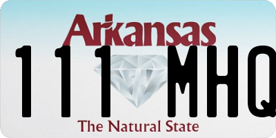 AR license plate 111MHQ