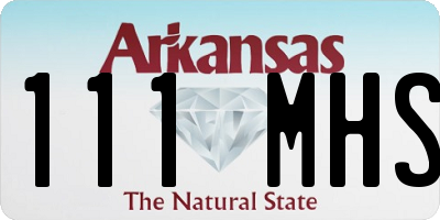 AR license plate 111MHS