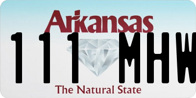 AR license plate 111MHW
