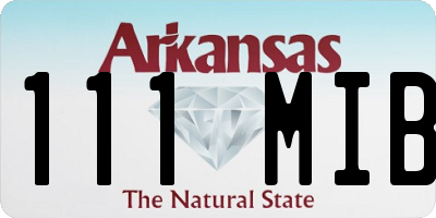 AR license plate 111MIB