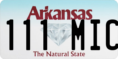 AR license plate 111MIC
