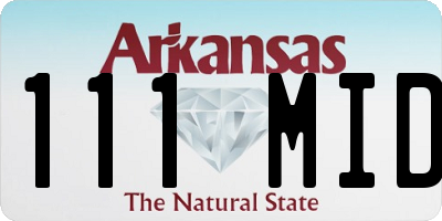 AR license plate 111MID