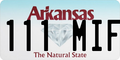 AR license plate 111MIF