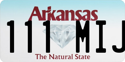 AR license plate 111MIJ