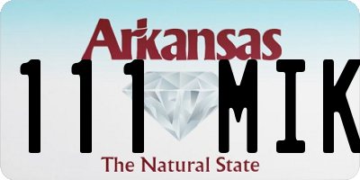 AR license plate 111MIK