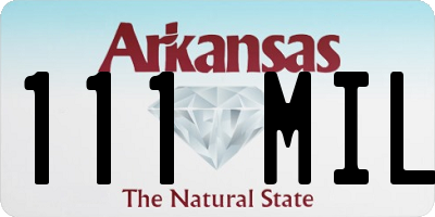 AR license plate 111MIL