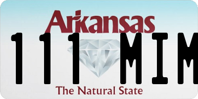 AR license plate 111MIM