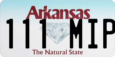 AR license plate 111MIP