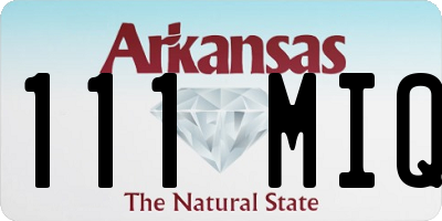 AR license plate 111MIQ