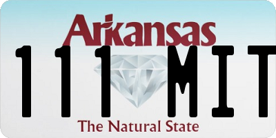 AR license plate 111MIT