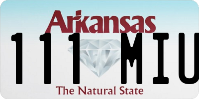 AR license plate 111MIU