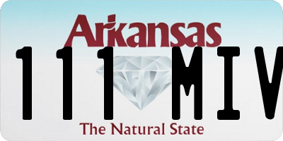 AR license plate 111MIV