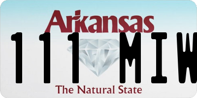 AR license plate 111MIW