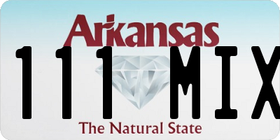 AR license plate 111MIX