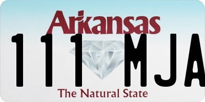 AR license plate 111MJA