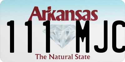 AR license plate 111MJC