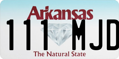 AR license plate 111MJD