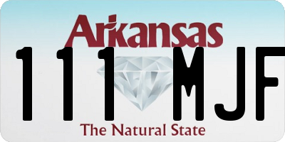 AR license plate 111MJF