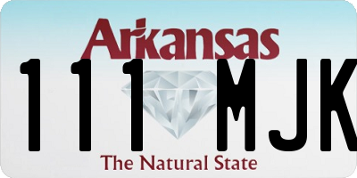 AR license plate 111MJK