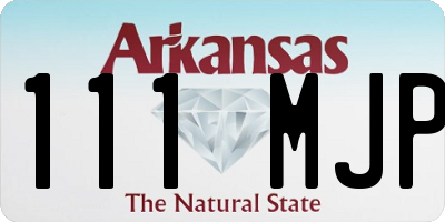 AR license plate 111MJP