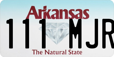 AR license plate 111MJR